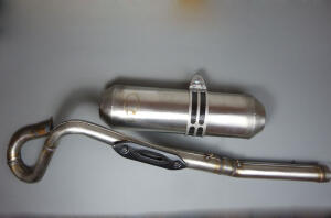 Auspuff mit Krümmer Edelstahl Dinli DMX 270 - 350 Masai A300 DL 801-802 Rookie 300