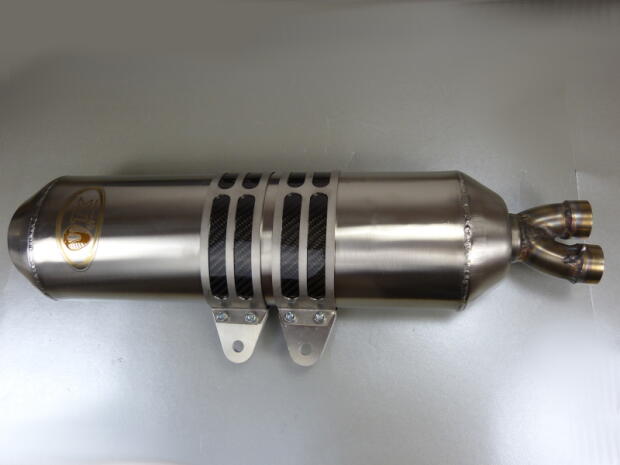 Exhaust Kawasaki KVF 750 / 650 Brute Force with e-mark carbon edition slip on