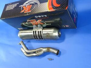 Auspuff Honda NX650 Dominator 88-96 mit ABE in Edelstahl