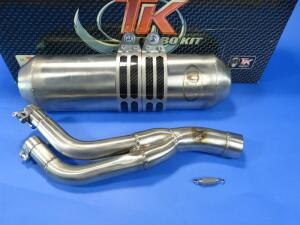 Auspuff Honda NX650 Dominator 88-96 mit ABE in Edelstahl