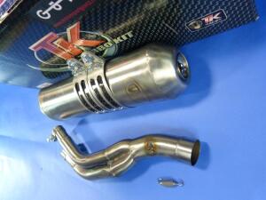 Auspuff Honda NX650 Dominator 88-96 mit ABE in Edelstahl