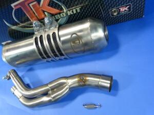 Auspuff Honda NX650 Dominator 88-96 mit ABE in Edelstahl