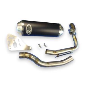 Auspuff für Suzuki LTZ 400 mit ABE + Krümmer Black Edition mit 45mm dickem größerem Rohrquerschnitt