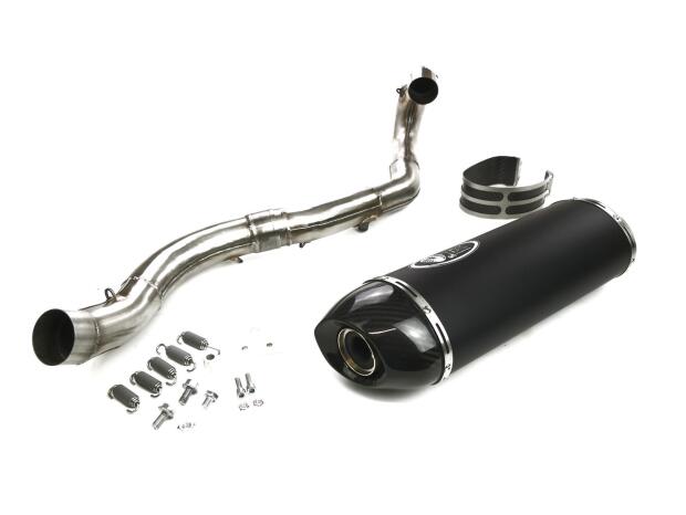 Auspuff für KTM 505 SX Quad mit ABE Carbon Auspuffanlage