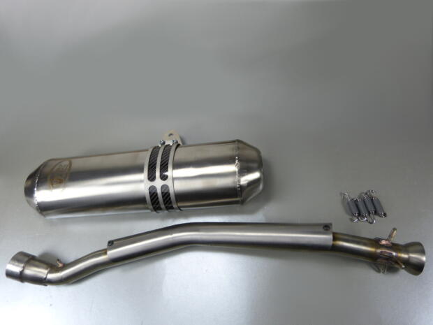 Auspuff CF Moto 500 mit ABE Edelstahl langer Radstand