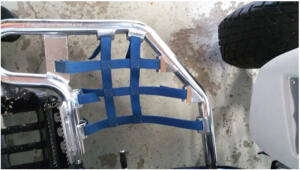Net for nerf bar Suzuki LTZ 400 blau for Xtremeparts Nerfbar