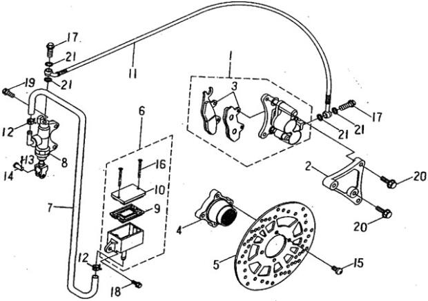 Bremsscheibe hinten Quadzilla 300 xlc