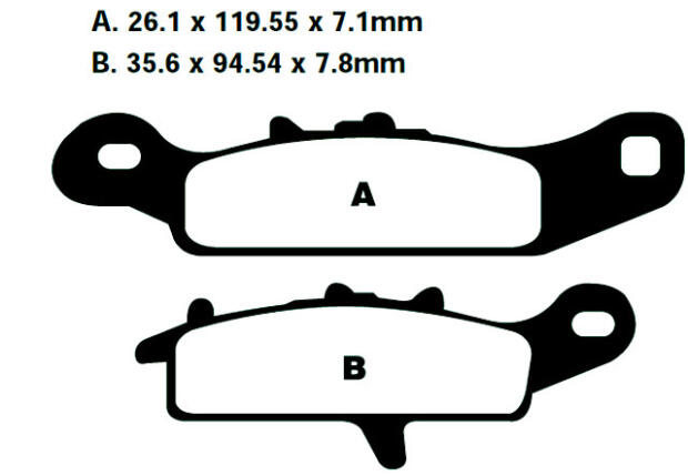 carrozzeria -AVIC-RZ710-CY-RC100KDリアカメラ Bremsklötze Kawasaki KVF 650 - 700, Suzuki LT-V Twin Peaks