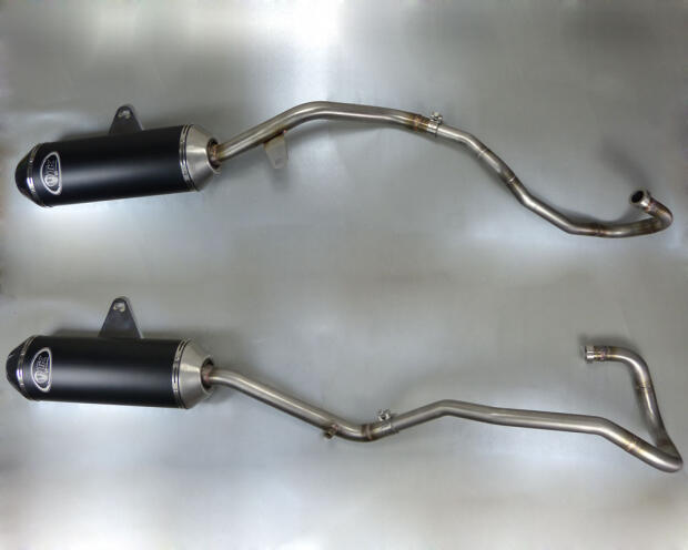 Auspuff Honda NX650 Dominator 88-96 mit Krümmer mit ABE Carbon Edition