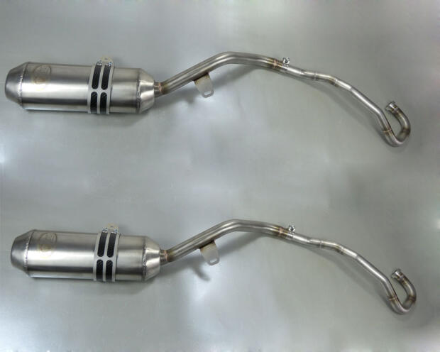 Auspuff Honda NX650 Dominator 88-96 mit Krümmer mit ABE Edelstahl Edition