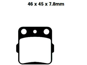 Bremsbeläge Yamaha YFM 250 R Raptor hinten