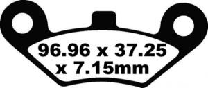 3x Sinter brake pad front and rear CF Moto CF800 2 C-Force