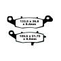 Brake pads set EBC FA229+FA231 Blackstuff for Kawasaki ER-5