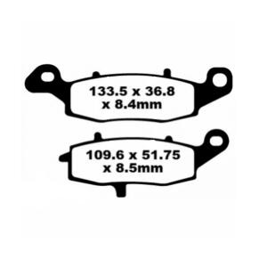 Bremsbeläge Set EBC FA229+FA231 Blackstuff für Kawasaki GPZ 1100