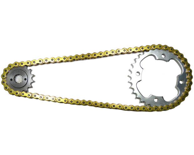 Kettensatz Honda XL 125 V Varadero X-Ring Gold verstärkt