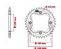 Rear sprocket Hyosung TE 450 Sport Z.36 aluminium