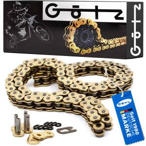 Kette X-Ring 520x98 in Gold mit Clip und Nietschloss