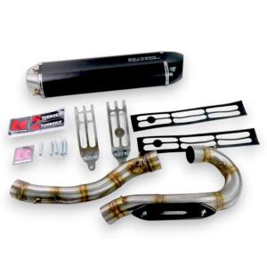 Auspuffanlage für KTM SX/SMR 450–500 mit ABE & Carbon Endkappe