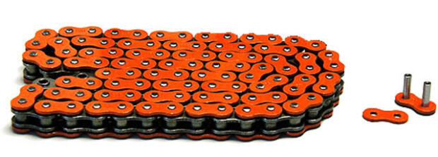 chain 520 5/8x1/4 114 links KTM orange HRT
