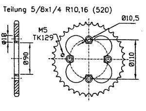 Kettensatz Triton Reactor 450 verstärkt Z.15/38