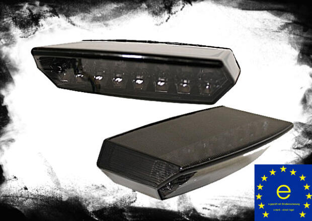 LED taillight "Boston" tinted lens Quad ATV e-mark