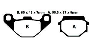 Brake pads rear P.B.H. 500 rear