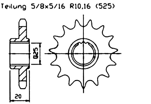 Ritzel 17 Zähne Aprilia 1000 RSV Mille / Tuono