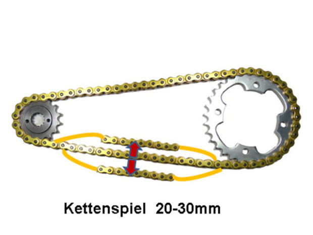 Kette X-Ring 520x102 in Gold für Yamaha XT 600, Honda CM 400 T