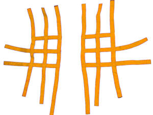 Nerf bar net universal for Kawasaki orange