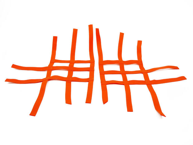 Nerf bar net universal for Yamaha YFM 660 orange 3+2