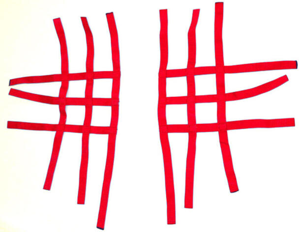 Nerf bar net universal for Quad ATV red