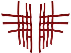 Nerf bar net universal for KTM 450/505 red