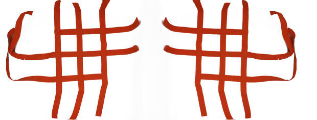 Nerf bar net universal for Yamaha YFZ red