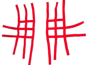 Nerf bar net universal for Kawasaki red