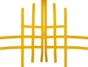 Nerf bar net universal for Quad ATV yellow