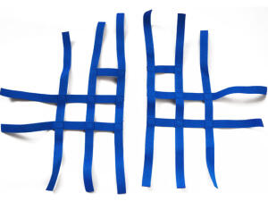 Nerf bar net universal for Suzuki LTZ 400 blue