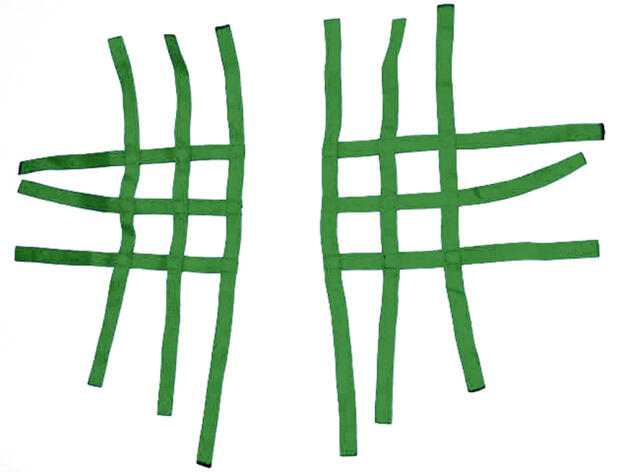 Nerf bar net universal for KTM 505/450 SX green