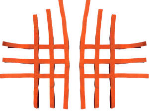 Net for nerf bar Honda TRX 700 orange