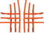 Net for nerf bar Honda TRX 700 orange