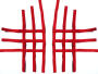 Nerf bar net universal for KTM 505/450 SX red