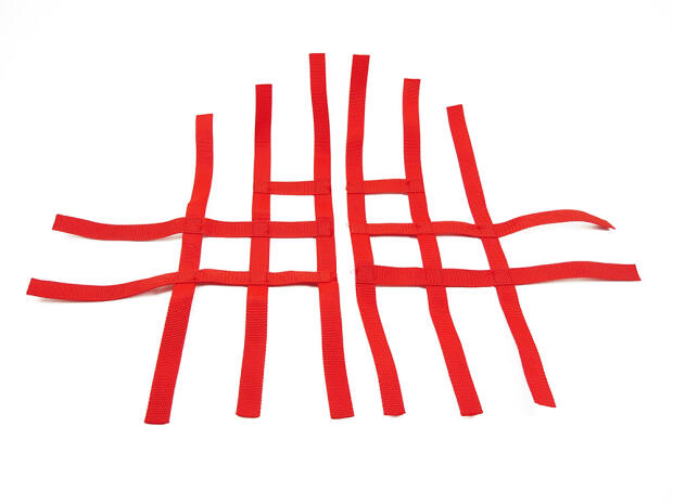 Nerf bar net universal for Suzuki LTZ 400 red