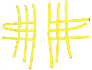 Nerf bar net universal for Suzuki LTR 450 yellow 3+3