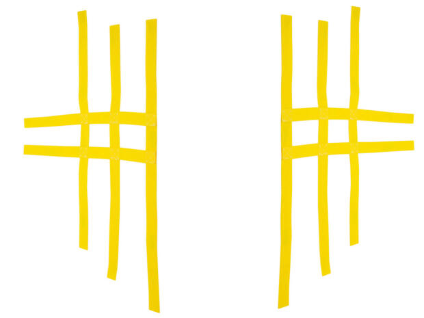 Nerf bar net universal for Yamaha Banshee YFZ 350 yellow