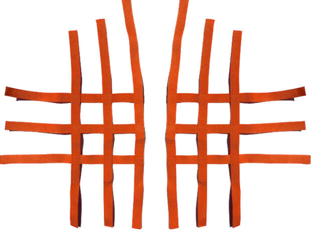 Nerfbar Netz Quad ATV orange 3 & 3 Bänder z.B. YFM700R