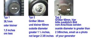 Notstromaggregat Flüsterauspuff Generator 38,1mm Auspuff leise Geräuschreduzierung
