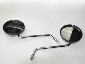 Mirror pair Yamaha DT 80, 125, 175, 250, 400 right + left side with E-mark