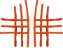 Net for nerf bar for Yamaha YFZ 450 in orange 3+3