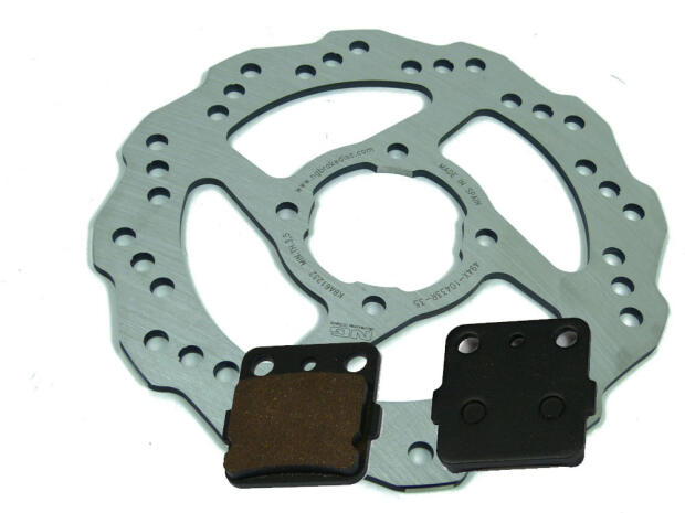 Bremsscheibe für Yamaha Warrior YFM 350 87-89 Wave mit Bremsbelag hinten NG mit ABE