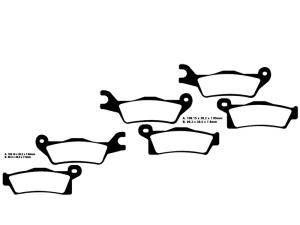 Bremsbeläge x3 Can Am Outlander 800 / 500 Max...