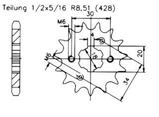 Sprocket front t.17 CAN AM 90 DS/X High Speed Tuning